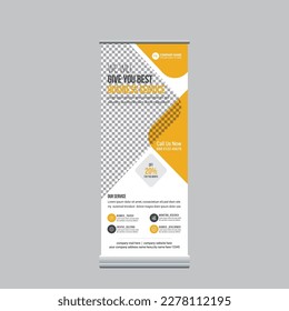 Corporate roll up banner,x banner, road side banner and stand banner design template for your business .