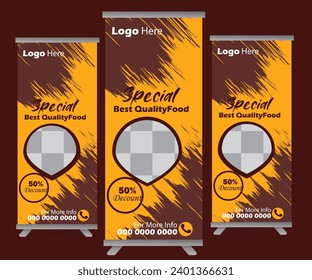 corporate roll up food ,vector and  template