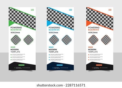 Corporate rollup banner, business display, x-banner. Business Roll Up. Banner Template. Presentation. Vector illustration.