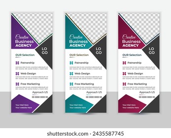 Corporate roll-up banner design for marketing agency