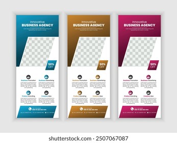 Corporate Roll-Up Banner Design, Pull-Up Banner Design, Vertical