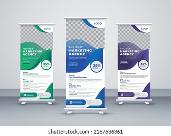 corporate rollup banner design template for your business