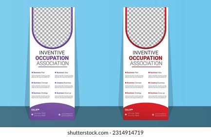 corporate Roll-up banner design template.