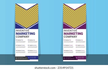 corporate Roll-up banner design template.