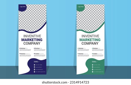 corporate Roll-up banner design template.