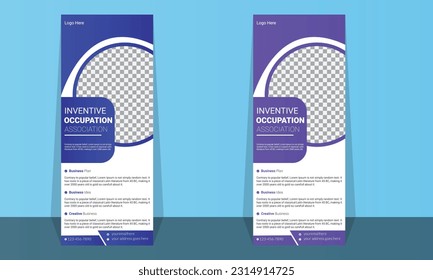 plantilla de diseño de banner de Roll-up corporativo.