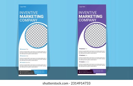 corporate Roll-up banner design template.