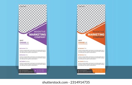 corporate Roll-up banner design template.