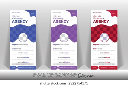 Corporate rollup banner, pull up, business Banner, display, x-banner, and flag-banner bundle. Business Roll Up. Standee Design. Banner Template. Presentation and Brochure. Vector illustration