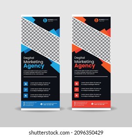 Corporate Roll-up Banner template eps