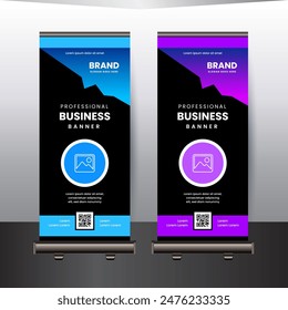 Corporate Roll-up Banners, Marketing agencies, medical conferences, social media design, roll-up banners, banners, corporate announcement design, pop banner designs, Creative poster template