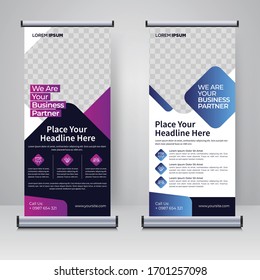 Corporate rollup or X banner design template