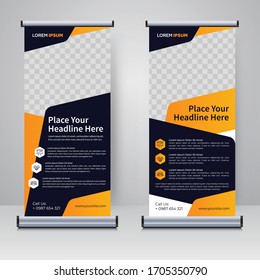 Corporate rollup or X banner design template