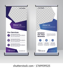 Corporate rollup or X banner design template