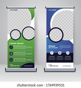 Corporate rollup or X banner design template