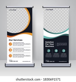 Corporate rollup or X banner design template	