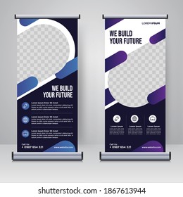 Corporate rollup or X banner design template