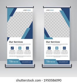 Corporate rollup or X banner design template