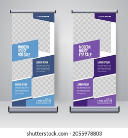 Corporate rollup or X banner design template