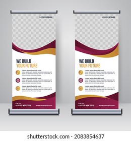 Corporate rollup or X banner design template	