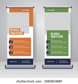 Corporate Rollup Or X Banner Design Template	