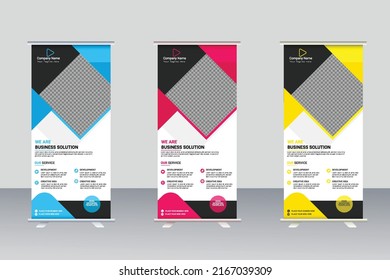 Corporate rollup or x banner design template