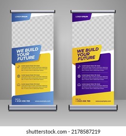 Corporate Rollup Or X Banner Design Template	
