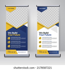 Corporate rollup or X banner design template	
