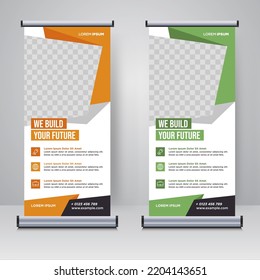Corporate rollup or X banner design template