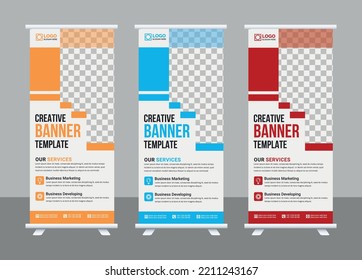 Corporate rollup or x banner Corporate rollup or x banner design, business flyer, display, x-banner, and flag-banner Set. Business Roll Up. Standee Design. Banner Template. Presentation and Brochure