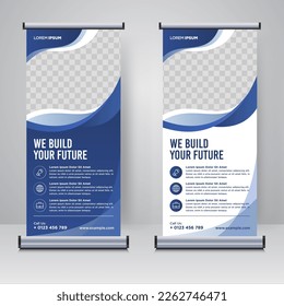 Corporate rollup or X banner design template