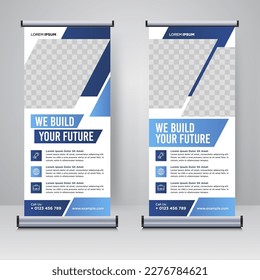 Corporate rollup or X banner design template