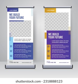 Corporate rollup or X banner design template