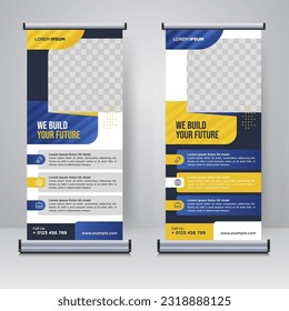 Corporate rollup or X banner design template
