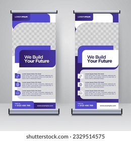 Corporate rollup or X banner design template	
