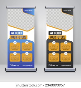 Corporate rollup or X banner design template