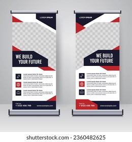 Corporate rollup or X banner design template