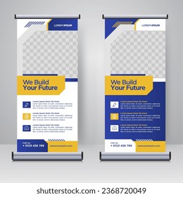 Corporate rollup or X banner design template