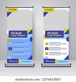 Corporate rollup or X banner design template