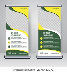 Corporate rollup or X banner design template