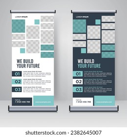 Corporate rollup or X banner design template