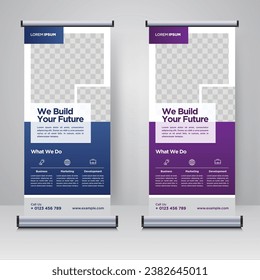 Corporate rollup or X banner design template