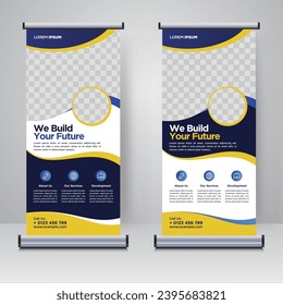 Corporate rollup or X banner design template	
