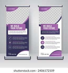 Corporate rollup or X banner design template	
