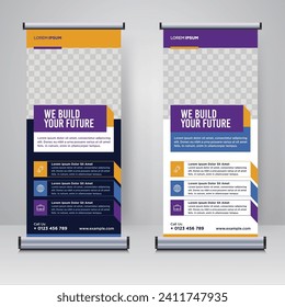 Corporate rollup or X banner design template