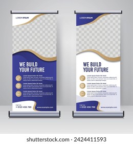 Corporate rollup or X banner design template