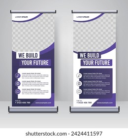 Corporate rollup or X banner design template