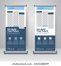 Corporate rollup or X banner design template