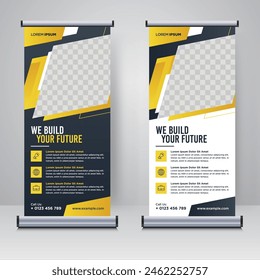 Corporate rollup or X banner design template