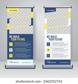 Corporate rollup or X banner design template